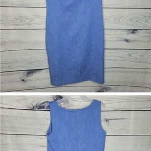 Talbots  Blue Textured Sheath Dress size 8